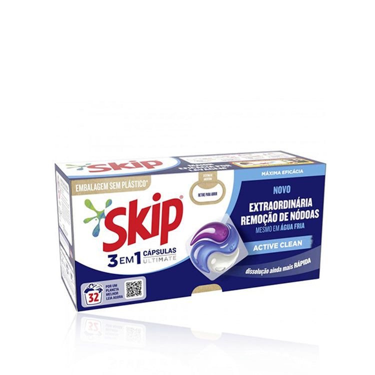 detergente roupa máquina cápsulas skip