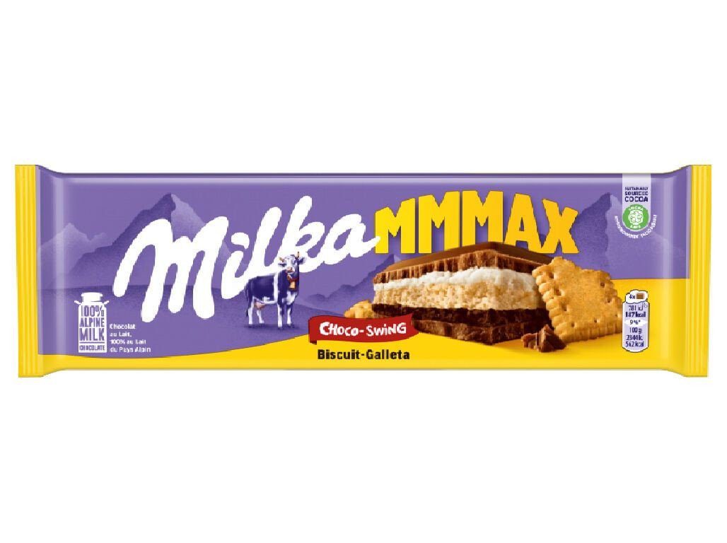 Milka MMMAX Choco & Biscuit Alpine Milk Chocolate 300g