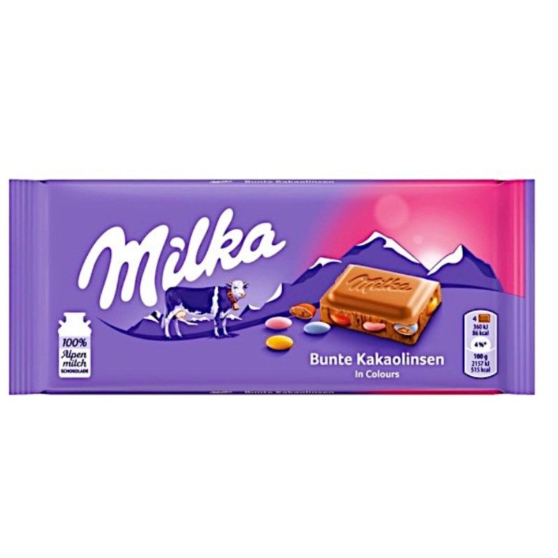 Chocolate Milka Bunte Kakaolinsen 100g