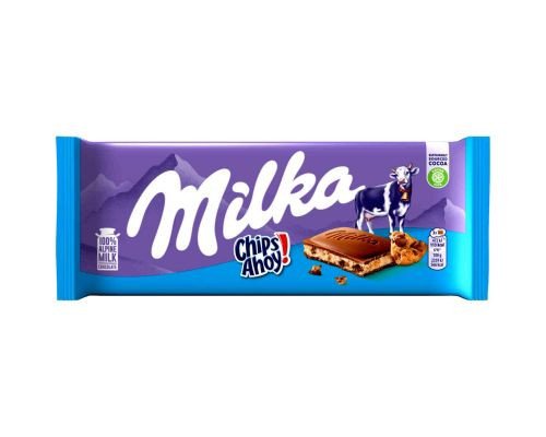 Milka Milk Chocolate with Chips Ahoy Cookies (100 g)